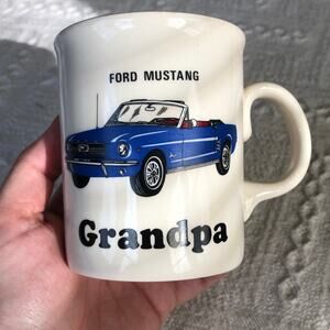 Ford Mustang Grandpa Vintage Coffee Mug Made in England Gift Tea Classic Cars